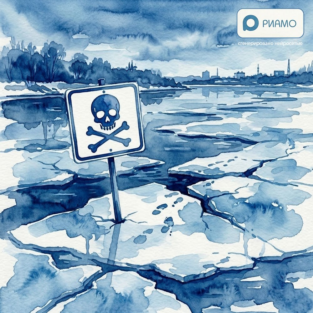 Март — опасное время на льду!