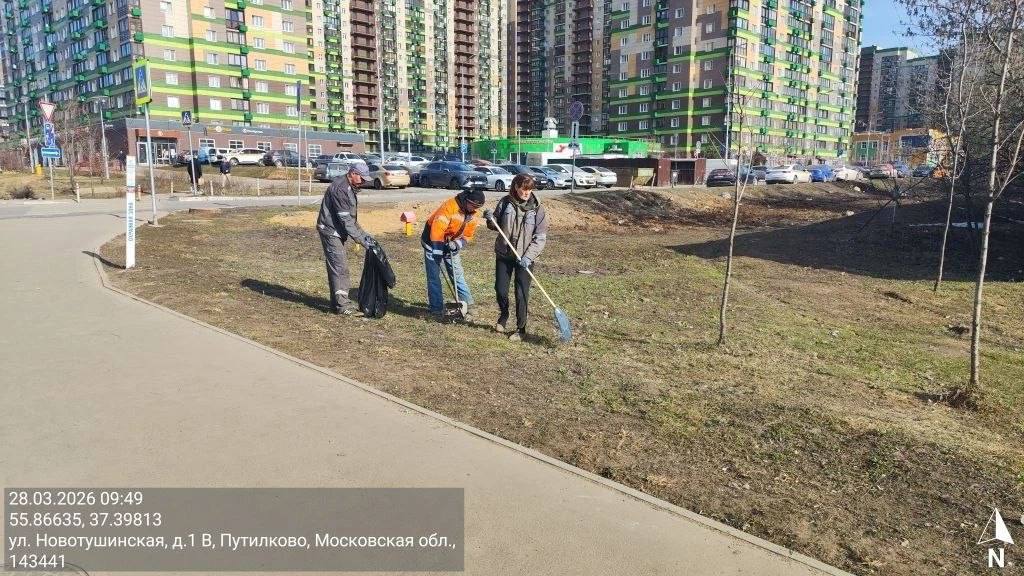 #ПрямоСейчас в Путилково на проектируемом проезде проходит субботник #ПрямоСейчас в Путилково на проектируемом проезде проходит субботник