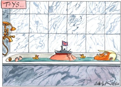 Британская пресса обиделась на Трампа за слова о «жалком» флоте — и нарисовала карикатуру