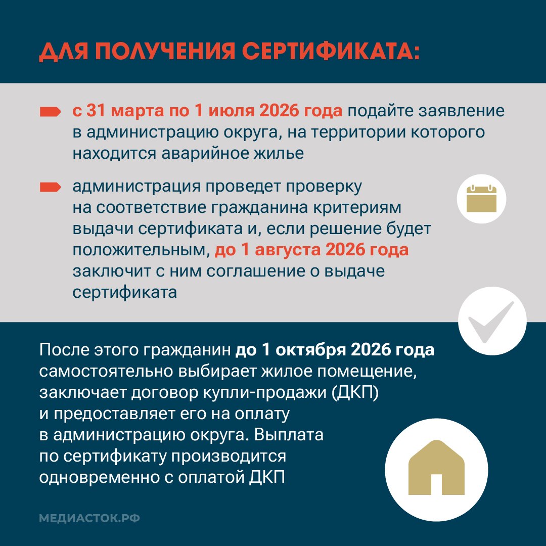 С 31 марта в Подмосковье стартует новая программа выдачи жилищных сертификатов для переселения из аварийного жилья С 31 марта в Подмосковье стартует новая программа выдачи жилищных сертификатов для переселения из аварийного жилья