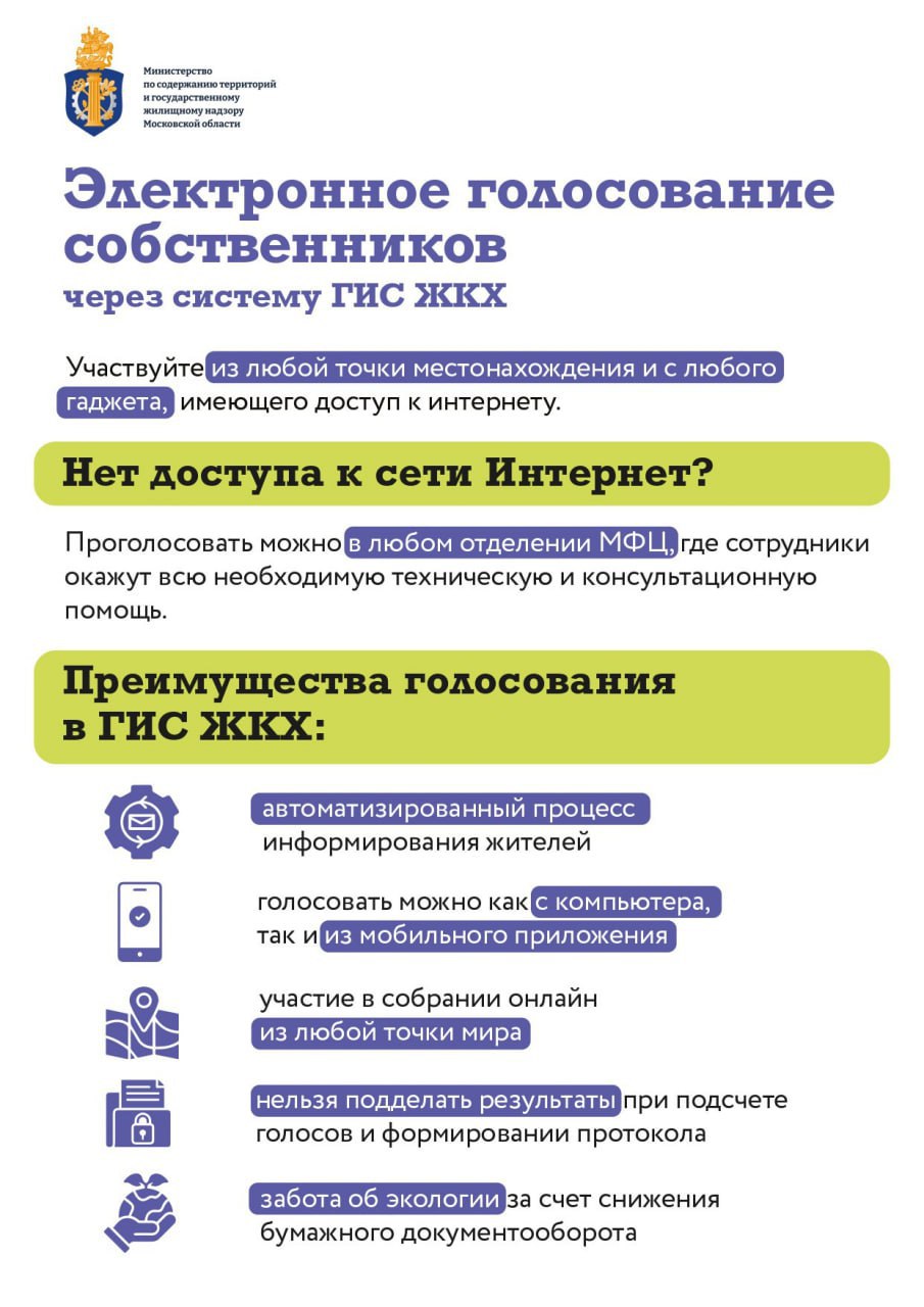 Электронное голосование собственников через систему ГИС ЖКХ