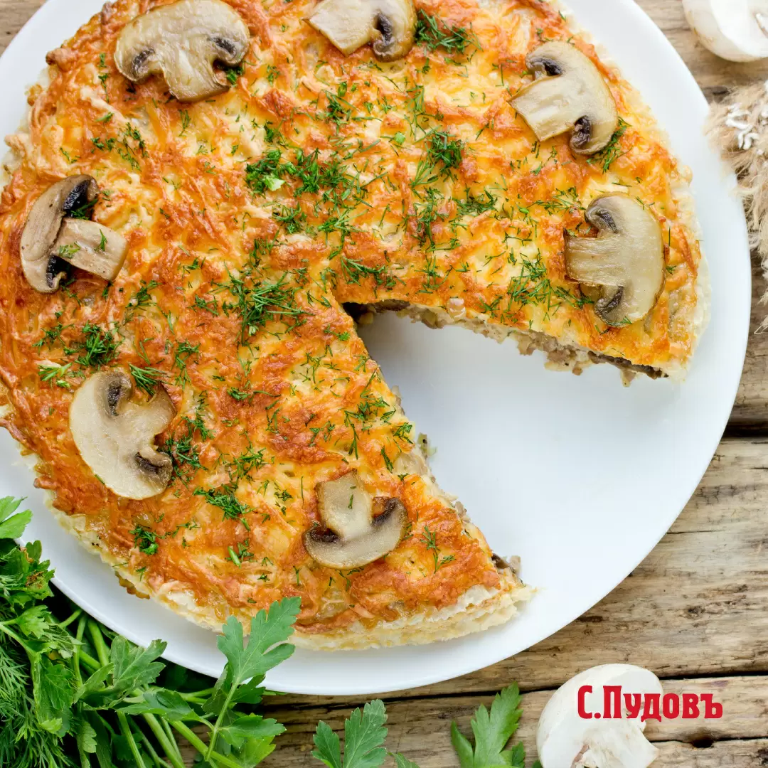 Заливной пирог с капустой и грибами: простой рецепт для любого стола