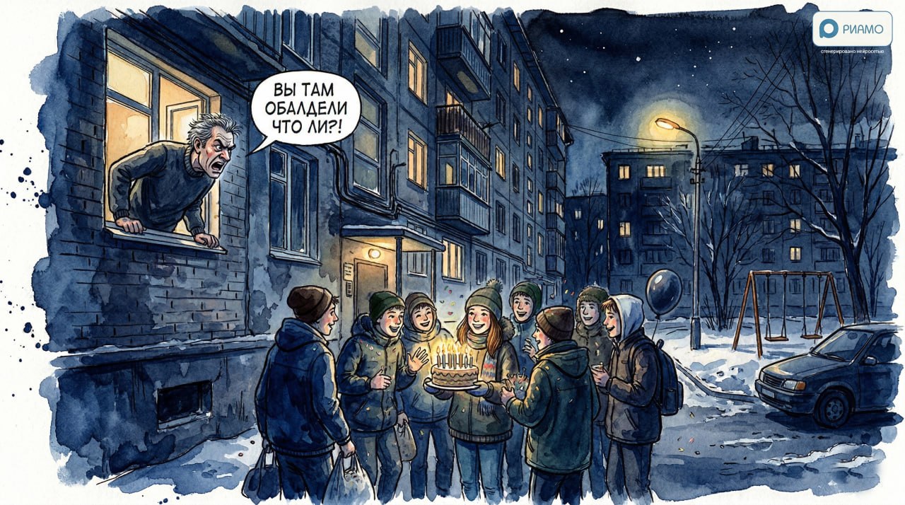День рождения с мордобоем: мужчина избил зумеров за громкое поздравление в полночь