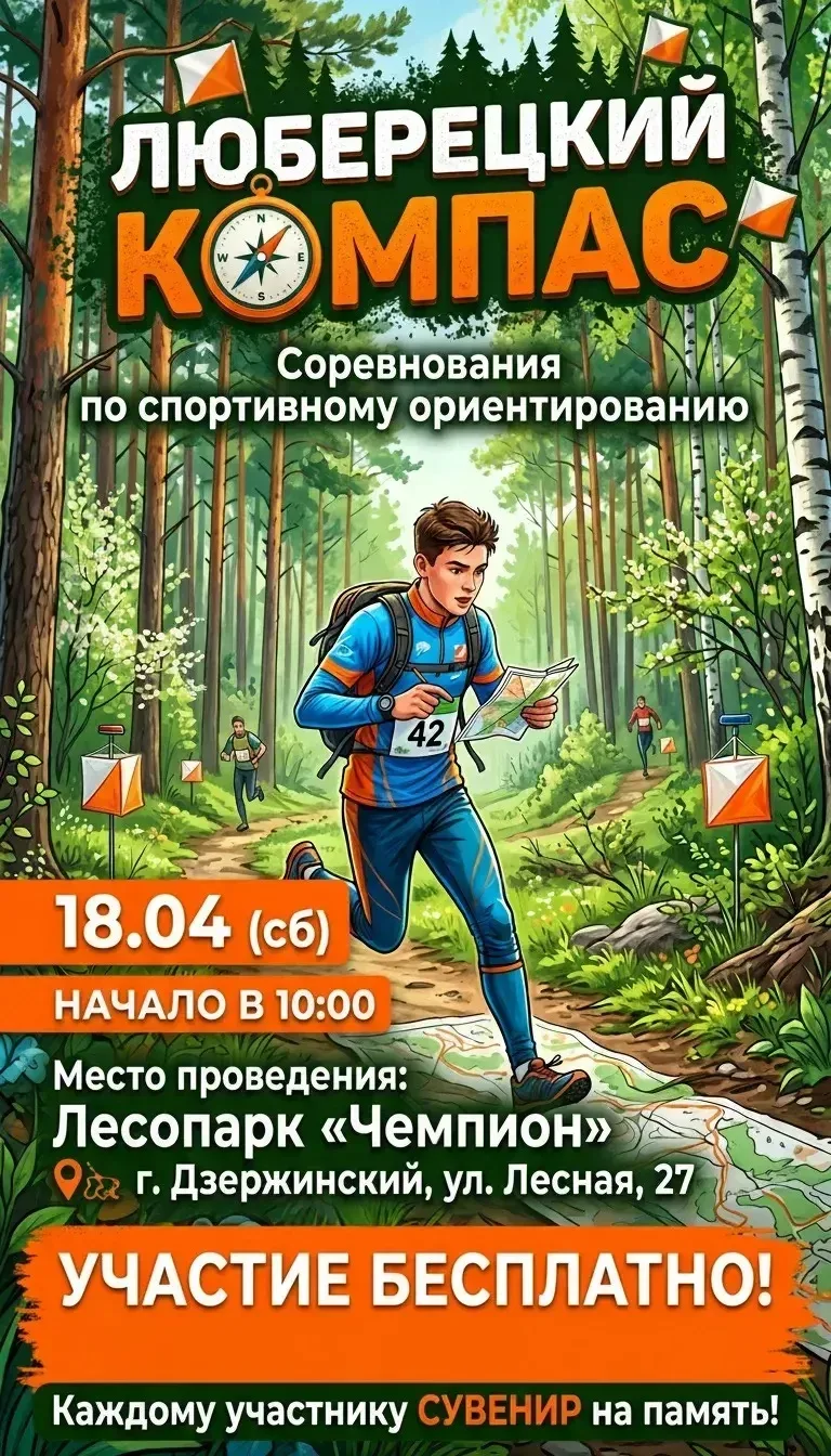 Соревнования по спортивному ориентированию пройдут в г.о. Люберцы