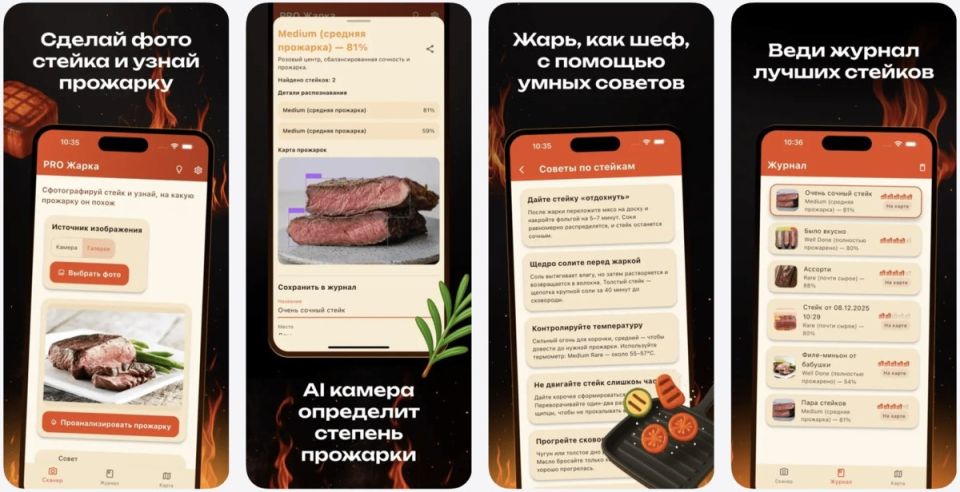 Приложение для идеальной прожарки стейка: что скрывает «Про жарка»