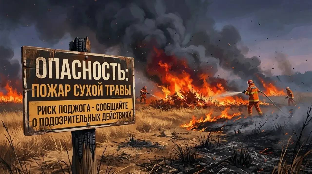 Сухая трава - источник смертельной угрозы