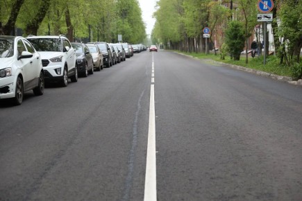 В Долгопрудном нанесли разметку на отремонтированных дорогах