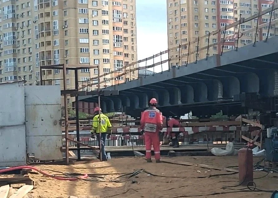 Реконструкция моста в Пироговском набирает обороты Реконструкция моста в Пироговском набирает обороты