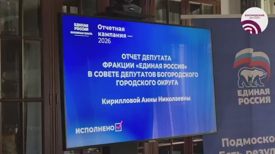 Итоги работы по «Народной программе» подвела депутат Богородского округа Анна Кириллова