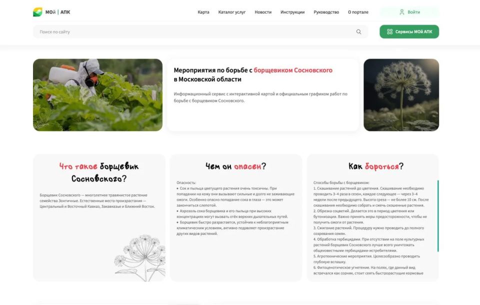Открываем карту, а там борщевик (потому что это не просто карта – а план борьбы с ним)