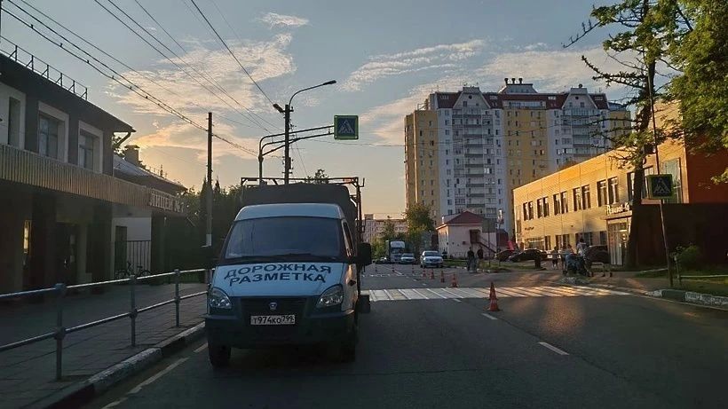 В Солнечногорске обновили 4 тысячи кв. метров дорожной разметки
