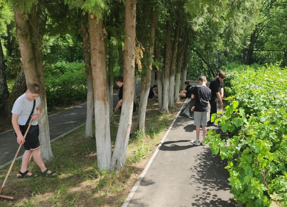 В первый месяц летних каникул в каждом Центре образования Красноармейска работают трудовые бригады В первый месяц летних каникул в каждом Центре образования Красноармейска работают трудовые бригады