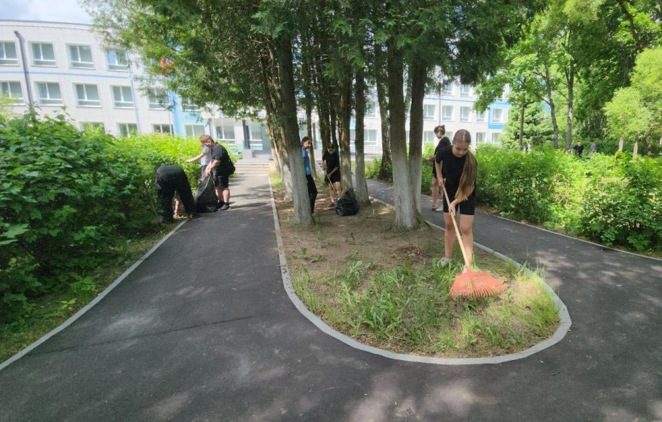 В первый месяц летних каникул в каждом Центре образования Красноармейска работают трудовые бригады В первый месяц летних каникул в каждом Центре образования Красноармейска работают трудовые бригады