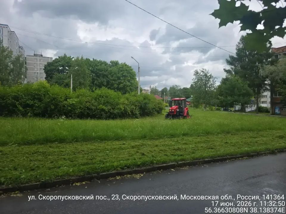 Сотрудники МБУ «Благоустройство СП» продолжают наводить порядок во всех населённых пунктах Сергиево-Посадского округа