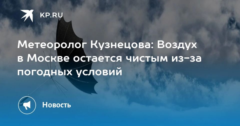 Метеоролог: Качество воздуха в Москве остается чистым из-за погодных условий