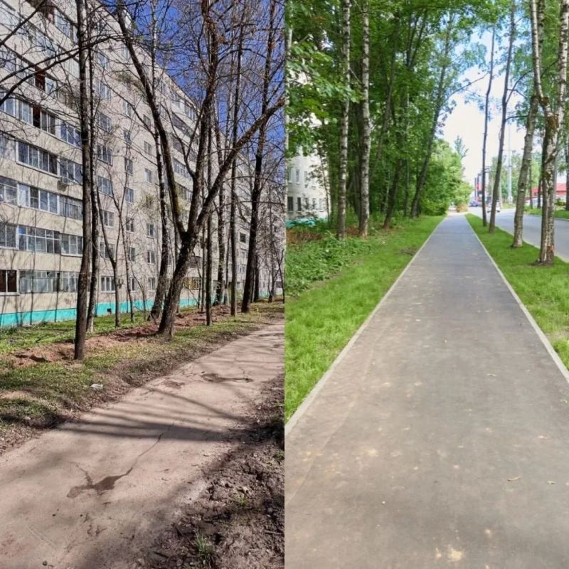 БЫЛО/СТАЛО: благоустройство пешеходных коммуникаций в Солнечногорске продолжается!