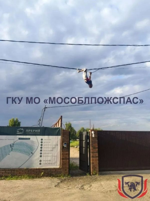 В Люберцах мужчина повис на проводах ЛЭП