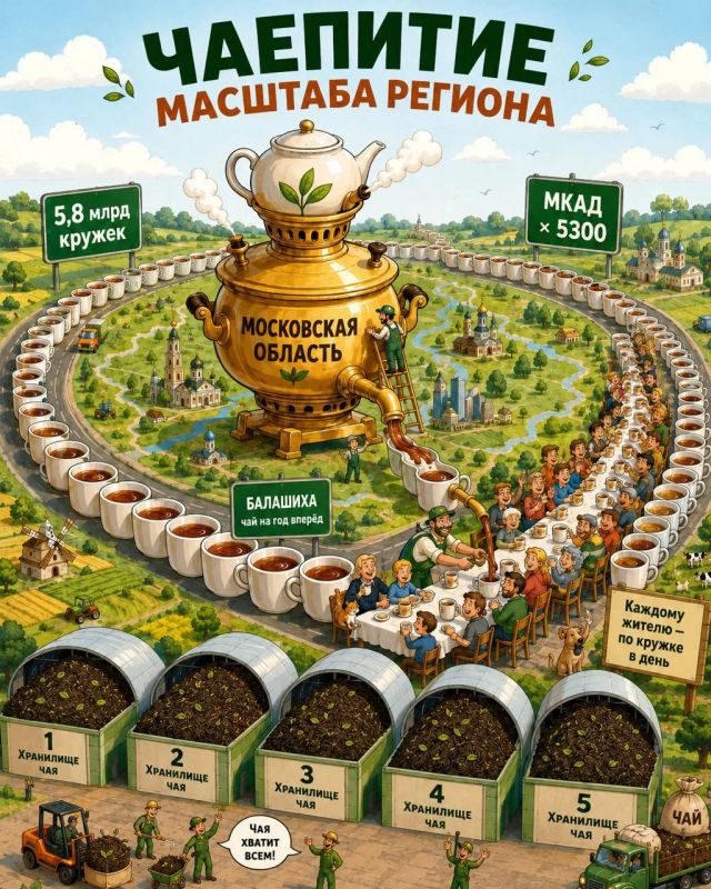 Чаепитие масштаба региона: считаем кружки