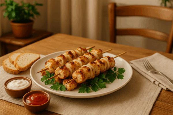 Соскучились по шашлыку? Попробуйте куриные шашлычки на йогурте с горчицей и вином