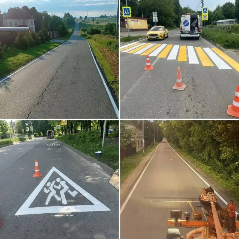 Татьяна Витушева: В муниципальном округе Истра продолжаются плановые работы по обновлению дорожной разметки и установке средств организации дорожного движения