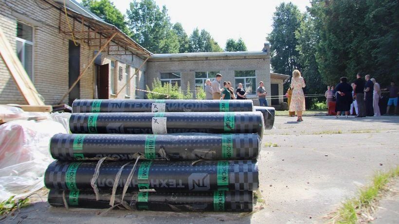 В детском саду посёлка санатория МО ремонтируют кровлю В детском саду посёлка санатория МО ремонтируют кровлю