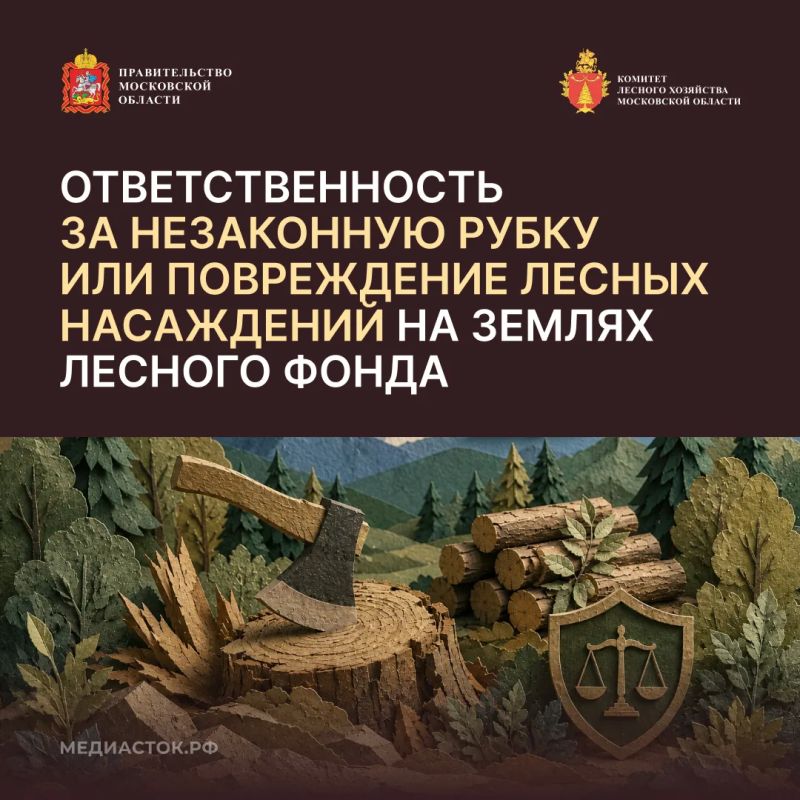 Незаконная рубка лесных насаждений, их повреждение или незаконное выкапывание деревьев и кустарников входят в число самых распространенных нарушений лесного законодательства