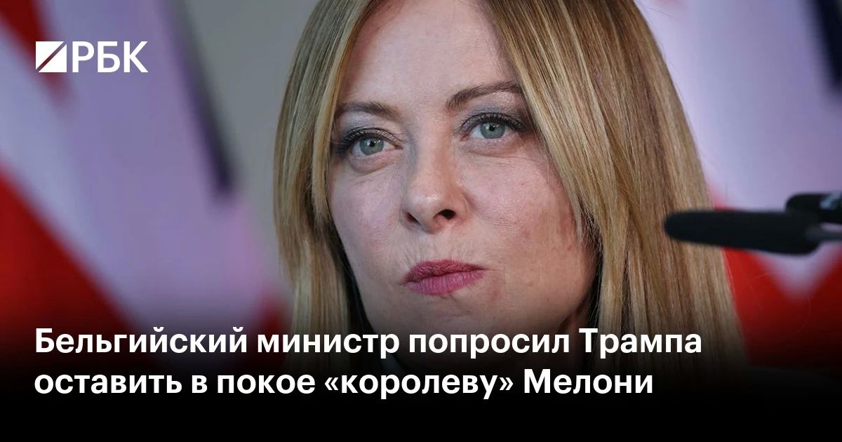 Бельгийский министр обороны Тео Франкен попросил Трампа оставить в покое «королеву» Мелони