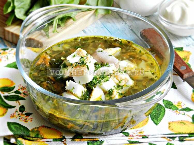 Вкусный щавелевый суп на нежном бульоне из индейки