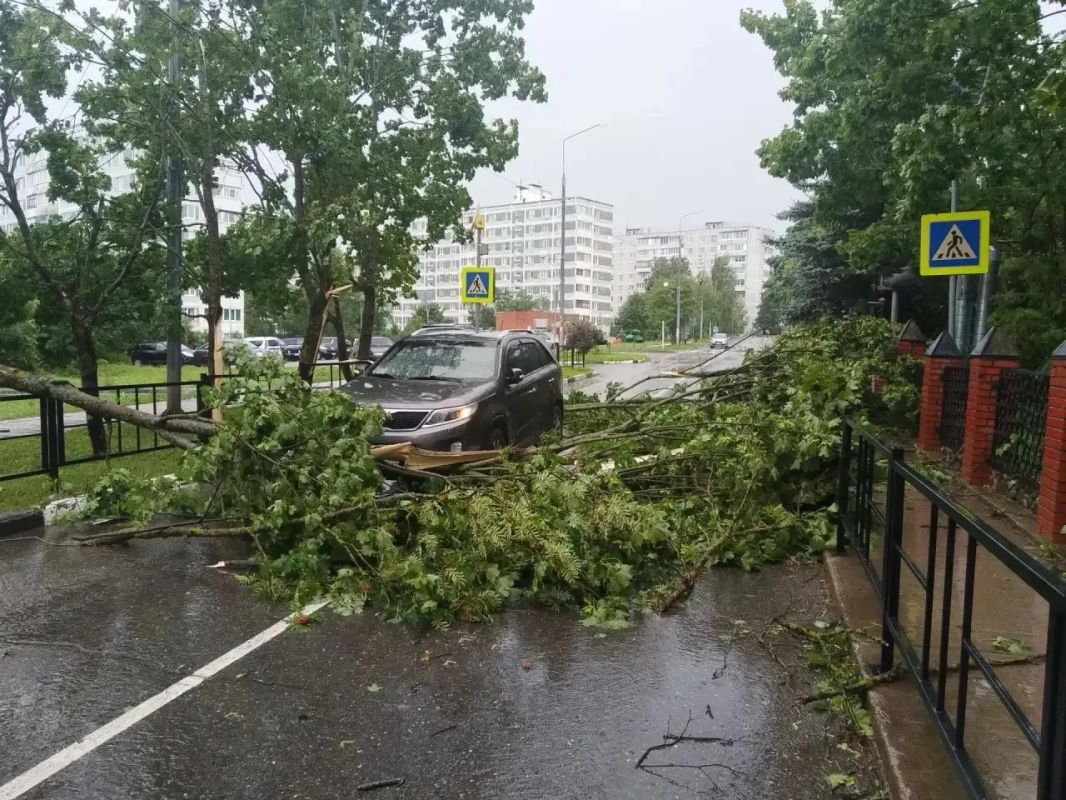 В п. Богородское пожарные помогают устранять последствия непогоды