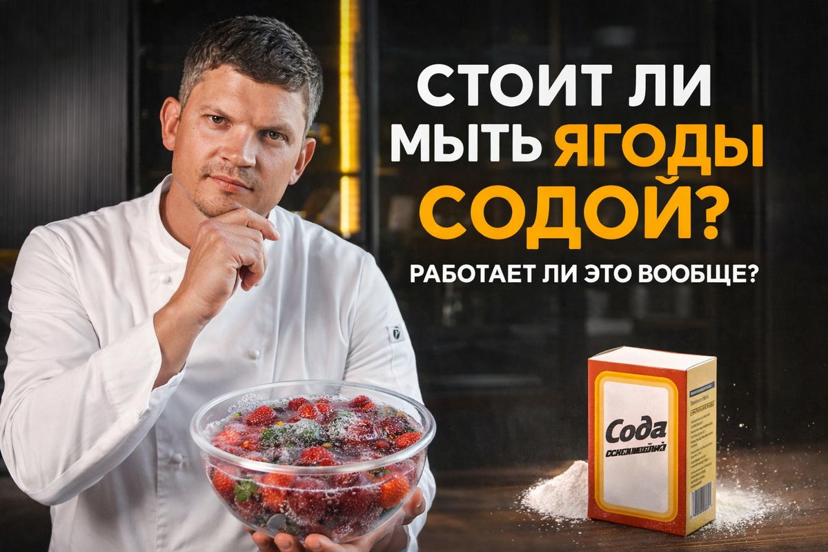 С каким настроением мыть ягоды: сода или просто вода?