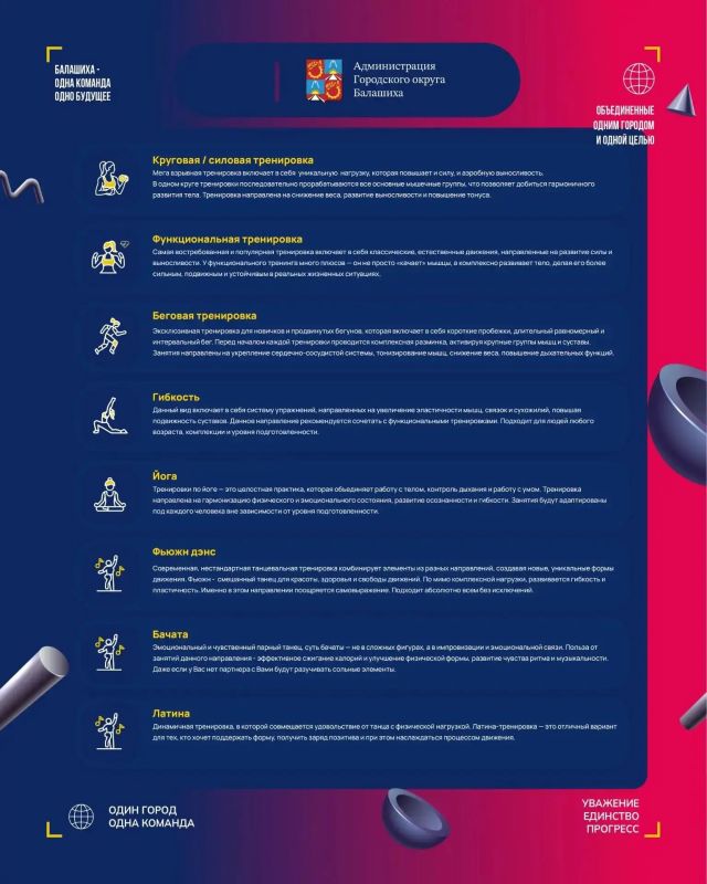 В Балашихе стартовал цикл бесплатных тренировок в рамках реализации масштабного проекта «Балашиха выбирает спорт» В Балашихе стартовал цикл бесплатных тренировок в рамках реализации масштабного проекта «Балашиха выбирает спорт»