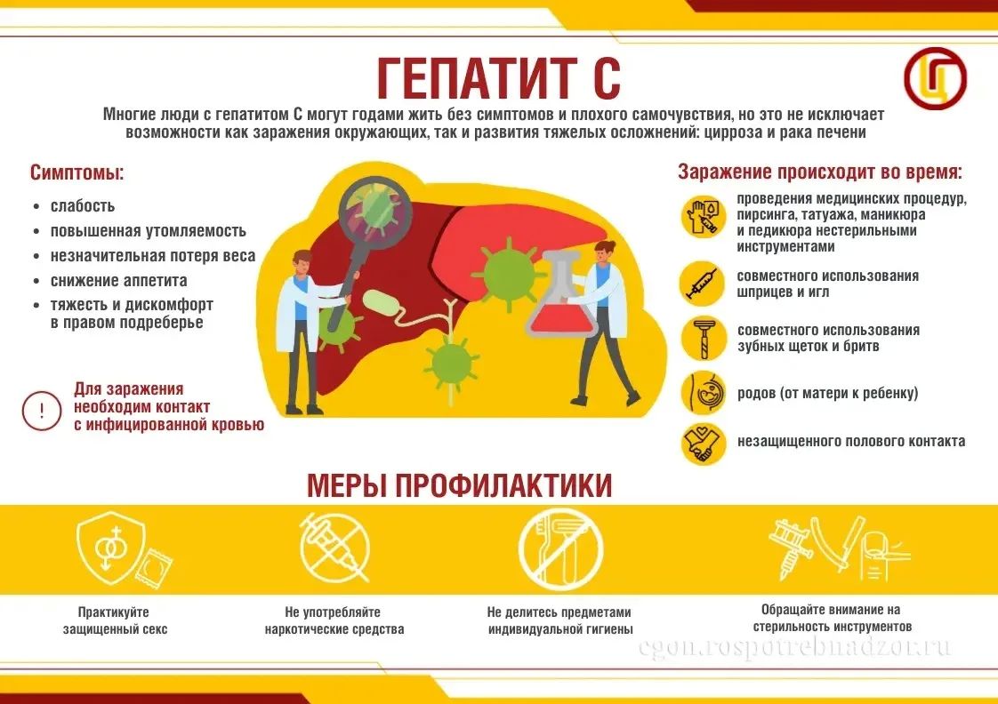 Воскресенский территориальный отдел Управления Роспотребнадзора по Московской области информирует о профилактике вирусного гепатита С