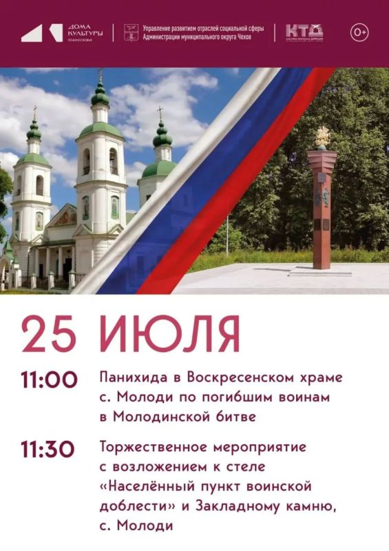 Михаил Собакин: День битвы при Молодях. Битва при Молодях или Молодинская битва – проходила с 29 июля по 2 августа 1572 года на территории современного муниципального округа Чехов