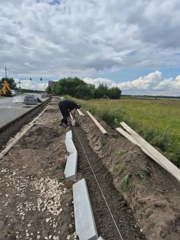 В селе Ивашево Богородского округа началось обустройство пешеходного тротуара протяжённостью 980 метров