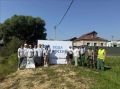 Участники Всероссийской акции «Вода России» расчистили прибрежную зону пруда в коломенской деревне Сычево