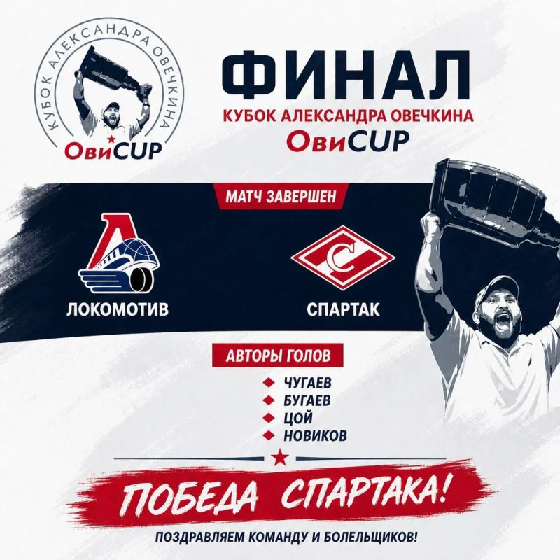 Московский «Спартак» – Победитель VIII Кубка Александра Овечкина!