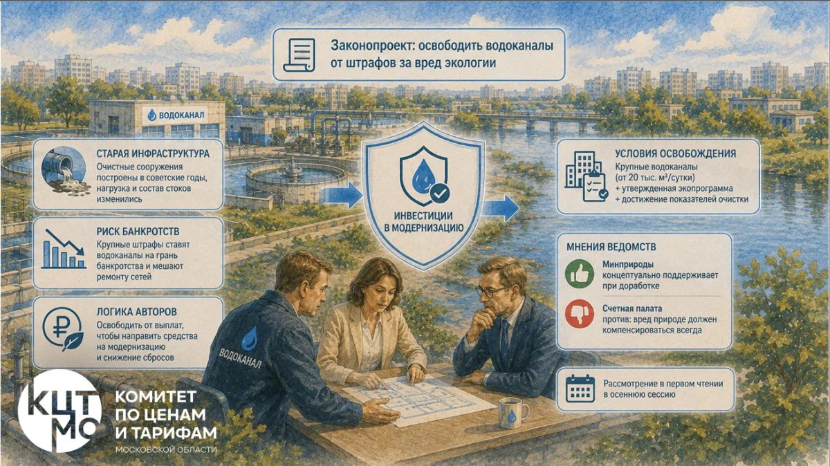 Коммунальщиков хотят освободить от штрафов за вред экологии