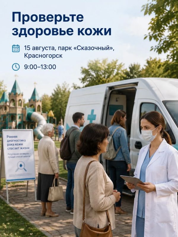 Жители Красногорска смогут провериться на рак кожи в парке «Сказочный» в субботу