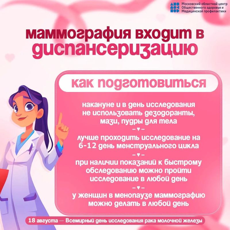 18 августа — Всемирный день исследования рака молочной железы 18 августа — Всемирный день исследования рака молочной железы