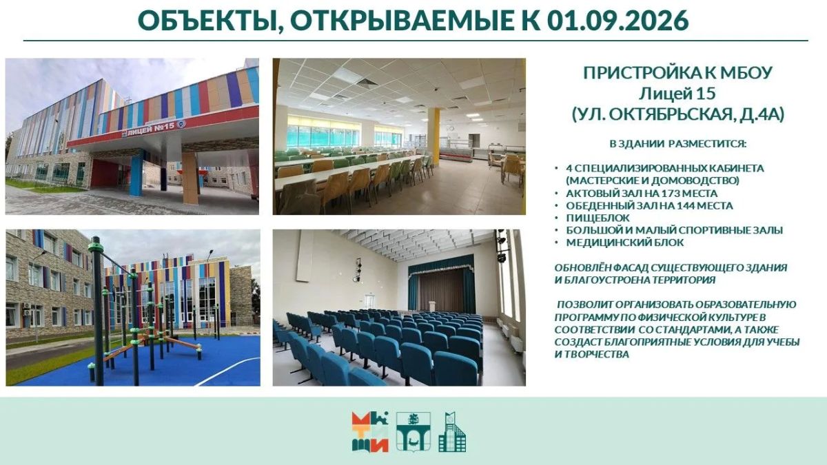 Юлия Купецкая: В День знаний традиционно распахнут свои двери действующие образовательные учреждения, а также новые школы и детские сады Юлия Купецкая: В День знаний традиционно распахнут свои двери действующие образовательные учреждения, а также новые школы и детские сады