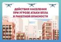 Уважаемые жители!. При угрозе атаки БПЛА и ракетной опасности важно соблюдать определенный алгоритм действий