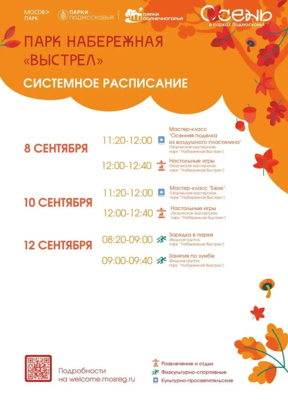 Осень в парках Солнечногорска: творчество и движение Осень в парках Солнечногорска: творчество и движение