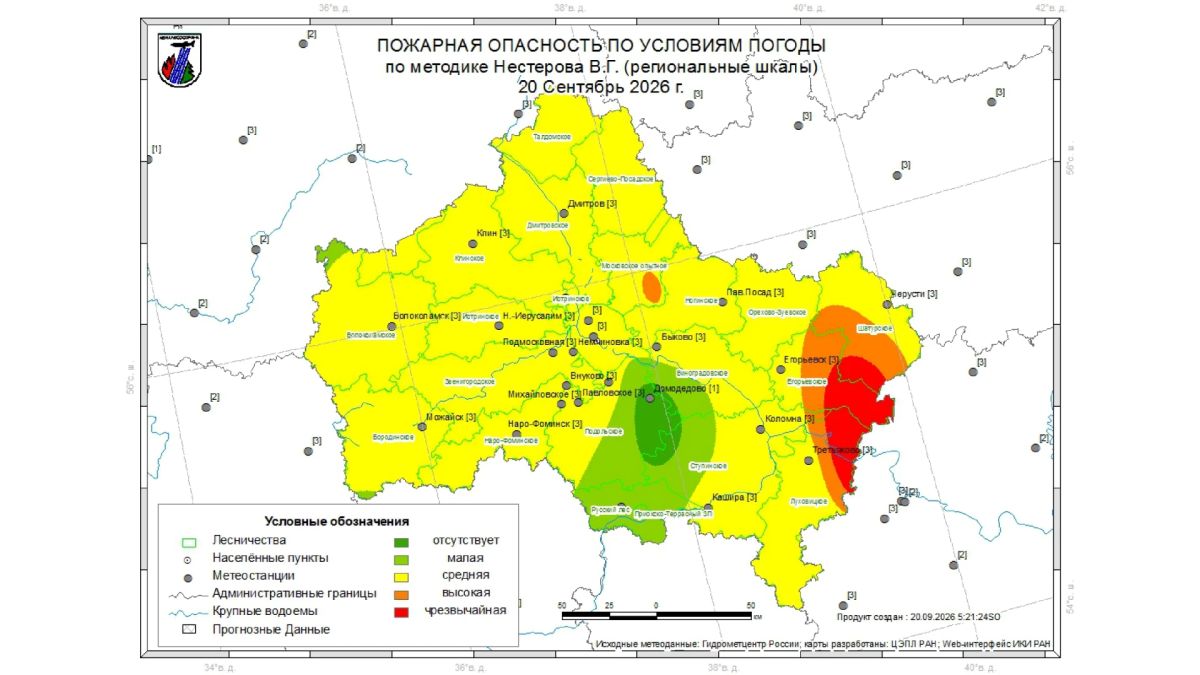 Огненный прогноз. 19 сентября на территории гослесфонда Московской области возгораний не зафиксировано