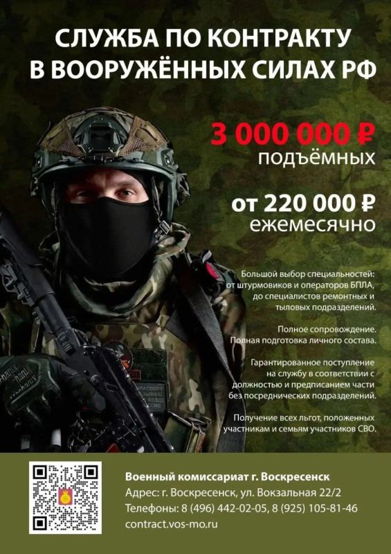 СЛУЖБА ПО КОНТРАКТУ В ВООРУЖЕННЫХ СИЛАХ РФ