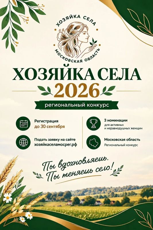 В Подмосковье выбирают «Хозяйку села - 2026»