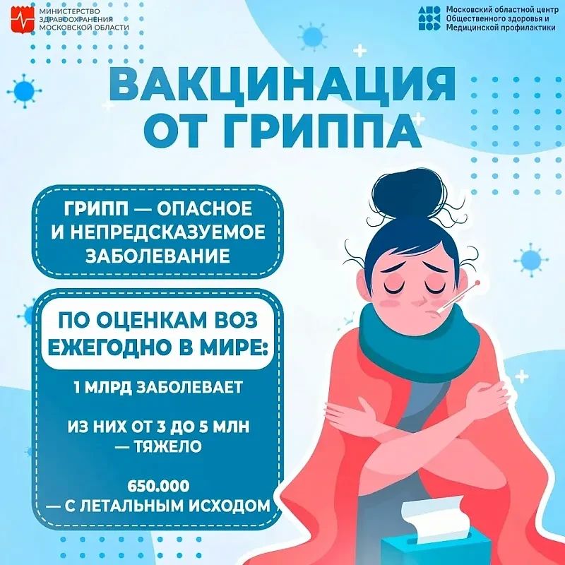 В городском округе Воскресенск привито против гриппа более восьми тысяч человек В городском округе Воскресенск привито против гриппа более восьми тысяч человек