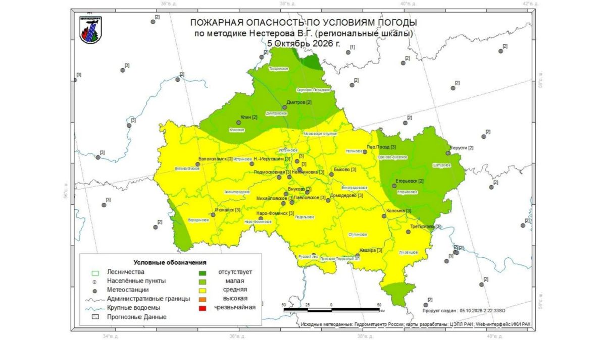 Огненный прогноз. 4 октября на территории гослесфонда Московской области возгораний не зафиксировано
