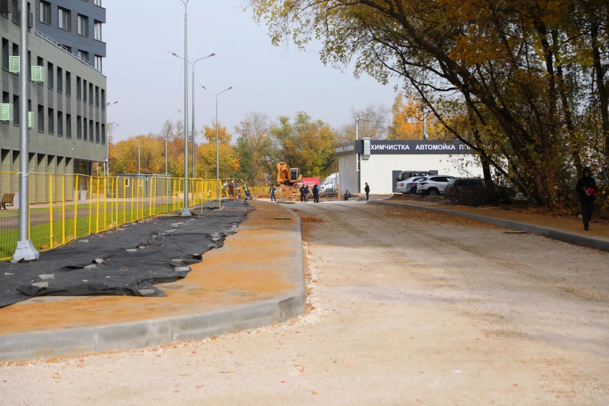 Строительство дороги вдоль улицы Парковой в Долгопрудном: парковки жителей не затрагиваются