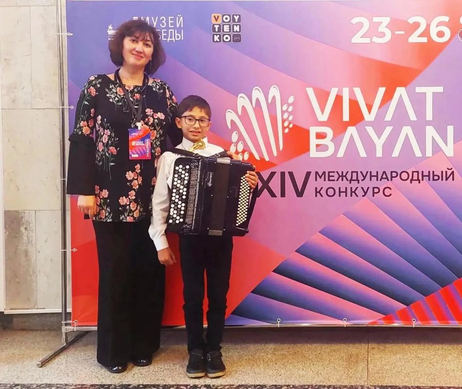 Юный баянист из Жуковского выступил в Музее Победы