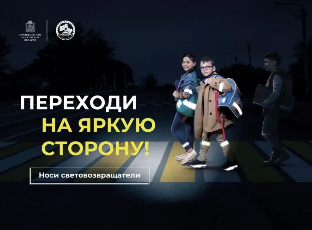 «Засветись!»: жителей Долгопрудного призывают стать заметнее на дорогах